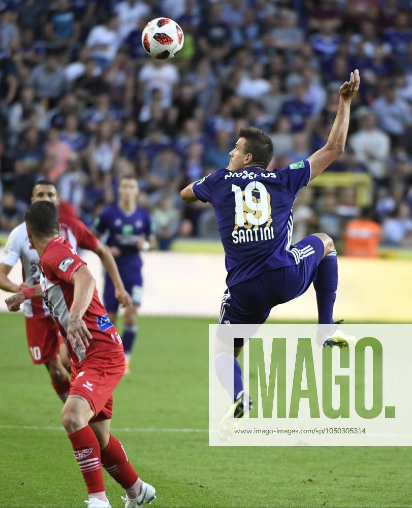 RSC Anderlecht v Mouscron - Jupiler Pro League ANDERLECHT, BELGIUM - AUGUST 17 : Ivan Santini forward of RSC Anderlecht pictured during the Jupiler Pro League match between RSC Anderlecht and Royal Excel Mouscron on August 17, 2018 in Anderlecht, Belgium, 17 08 2018 Anderlecht Belgium