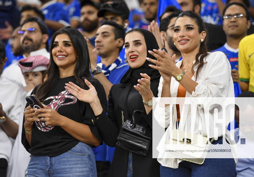 AFC CHAMPIONS LEAGUE ELITE, AL RAYYAN FC V AL-HILAL SFC Fans of Al-Hilal SFC cheer for the team during the AFC Champions League elite west football match between Qatar s Al Rayyan SC and Saudi Arabia s Al-Hilal SFC at Ahmad Bin Ali Stadium in Al Rayyan, Qatar on September 17, 2024. DOHA Qatar