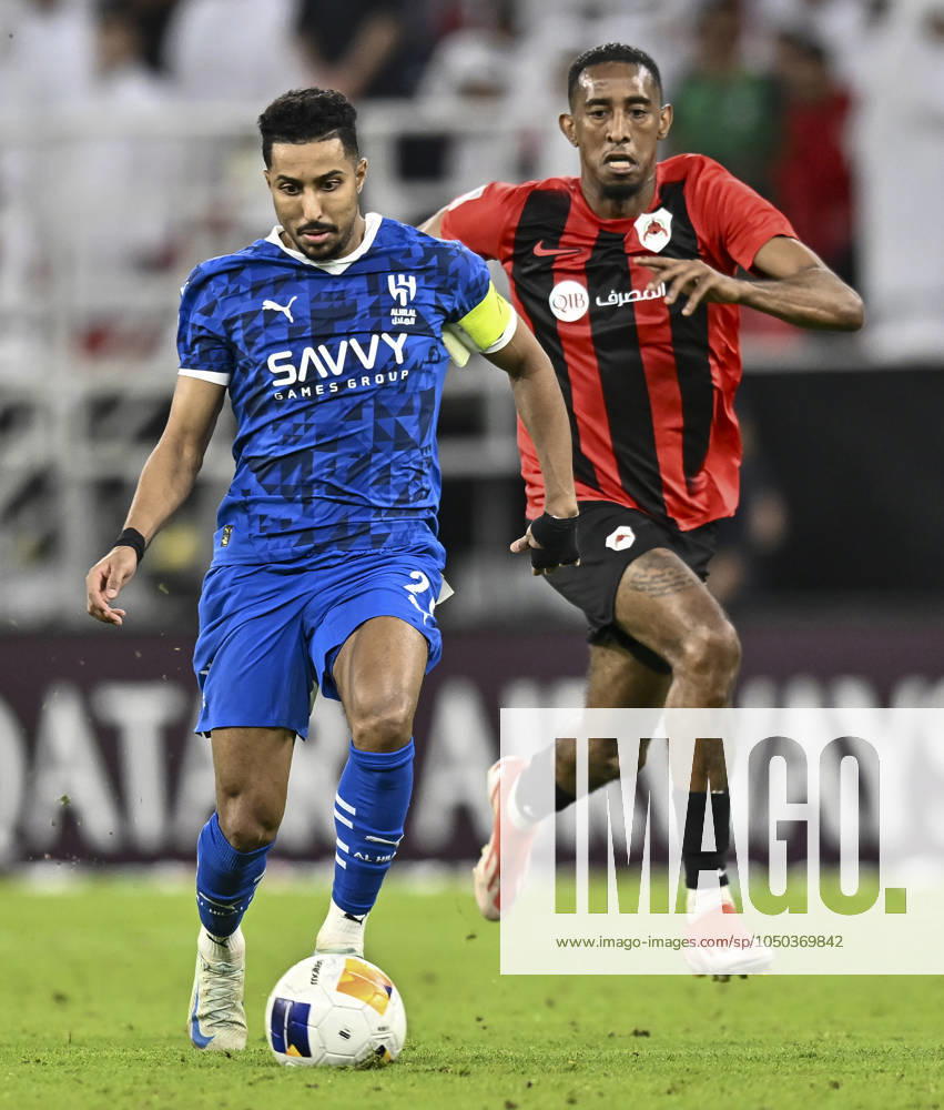 AFC CHAMPIONS LEAGUE ELITE, AL RAYYAN FC V AL-HILAL SFC Joshua Brenet (R) of Al Rayyan SC and Salem Al Dawsari of Al-Hilal SFC in action during the AFC Champions League elite west football match between Qatar s Al Rayyan SC and Saudi Arabia s Al-Hilal SFC at Ahmad Bin Ali Stadium in Al Rayyan, Qatar on September 17, 2024. DOHA Qatar