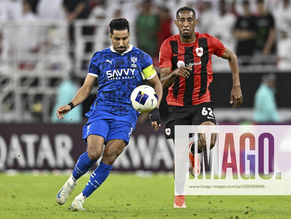 AFC CHAMPIONS LEAGUE ELITE, AL RAYYAN FC V AL-HILAL SFC Joshua Brenet (R) of Al Rayyan SC and Salem Al Dawsari of Al-Hilal SFC in action during the AFC Champions League elite west football match between Qatar s Al Rayyan SC and Saudi Arabia s Al-Hilal SFC at Ahmad Bin Ali Stadium in Al Rayyan, Qatar on September 17, 2024. DOHA Qatar