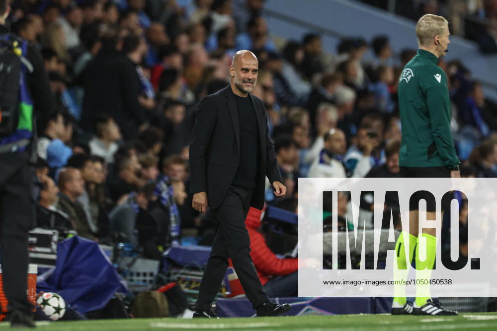 UEFA Champions League league stage Manchester City v Inter Milan Pep Guardiola manager of Manchester City reacts at full time during the UEFA Champions League league stage match Manchester City vs Inter Milan at Etihad Stadium, Manchester, United Kingdom, 18th September 2024 (Photo by Mark Cosgrove News Images) Manchester Etihad Stadium Manchester United, ManU Kingdom