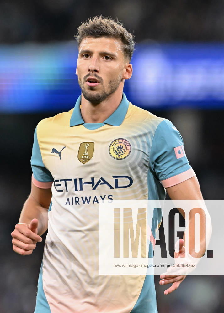 UEFA Champions League league stage Manchester City v Inter Milan Ruben Dias of Manchester City during the UEFA Champions League league stage match Manchester City vs Inter Milan at Etihad Stadium, Manchester, United Kingdom, 18th September 2024 (Photo by Cody Froggatt News Images) Manchester Etihad Stadium Manchester United, ManU Kingdom