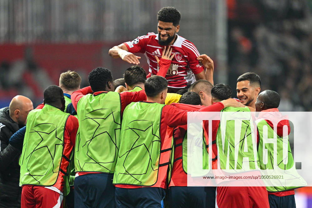 KW38 SOCCER - UEFA CL, Brest vs Sturm GUINGAMP,FRANCE,19.SEP.24 - SOCCER - UEFA Champions League, Stade Brestois 29 vs SK Sturm Graz. Image shows the rejoicing of Brest. GEPAxpictures Retkoceri
