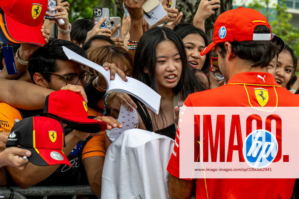 MARINA BAY, SINGAPORE: Carlos Sainz, racing for the Ferrari team during the 2024 Formula 1 Singapore Grand Prix at the Marina Bay Street Circuit in Marina Bay, Singapore