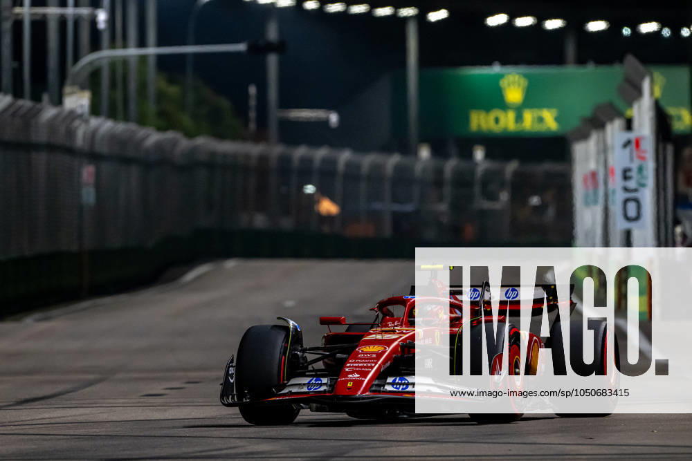 MARINA BAY, SINGAPORE: Carlos Sainz, racing for the Ferrari team during the 2024 Formula 1 Singapore Grand Prix at the Marina Bay Street Circuit in Marina Bay, Singapore