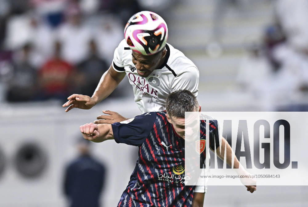 AL-SADD SC VS AL DUHAIL SC-OOREDOO STARS LEAGUE QATAR Pedro Miguel Correia (L) of Al-Sadd SC and Benjamin Bourigeaud (R) of Al Duhail SC in action during the Ooredoo Qatar Stars League 24 25 match between Al-Sadd SC and Al Duhail SC at Jassim bin Hamad Stadium in Doha, Qatar, on September 21, 2024. DOHA Qatar