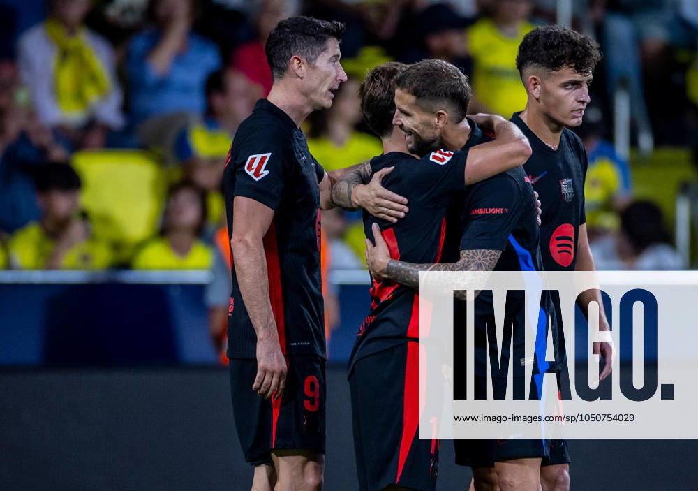 Soccer La Liga matchday 6 FC Villarreal FC Barcelona on 22 09 2024 at Estadio de la Ceramica in Villareal Goal celebration to 1 3 by Pablo Torre Carral Barcelona