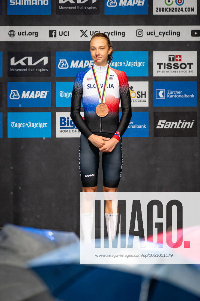 CHLADOŇOVA Viktoria UCI Road Cycling World Championships Zurich 2024 CHLADOŇOVA Viktoria SVK Slovakia Third Place Award Ceremony Medal Ceremony Podium Portrait Portrait Portrait Event Event UCI Road Cycling World Championships Zurich 2024 Category Category Cycling Road Cycling World Championships Elite Women Junior U19 Location Location Europe Switzerland Zurich Start Uster Finish Zurich Road Race RR Distance 73,6 km Date Date 26 09 2024 Thursday Day 6