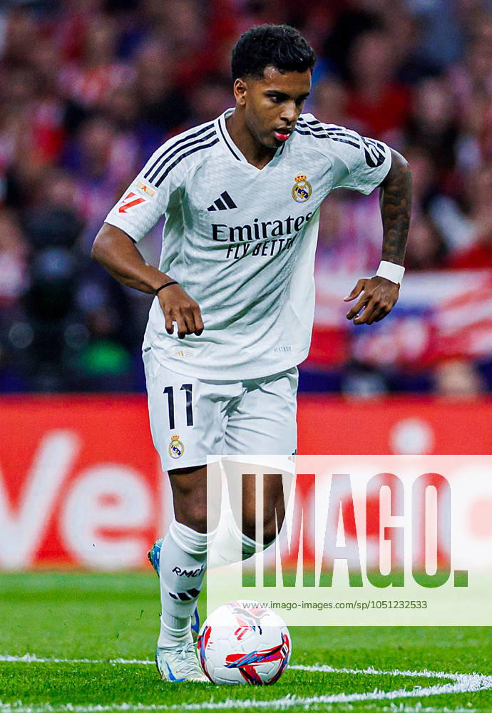 Soccer La Liga matchday 8 Atletico Madrid Real Madrid on 29 09 2024 at the Wanda Metropolitano in Madrid Rodrygo Real