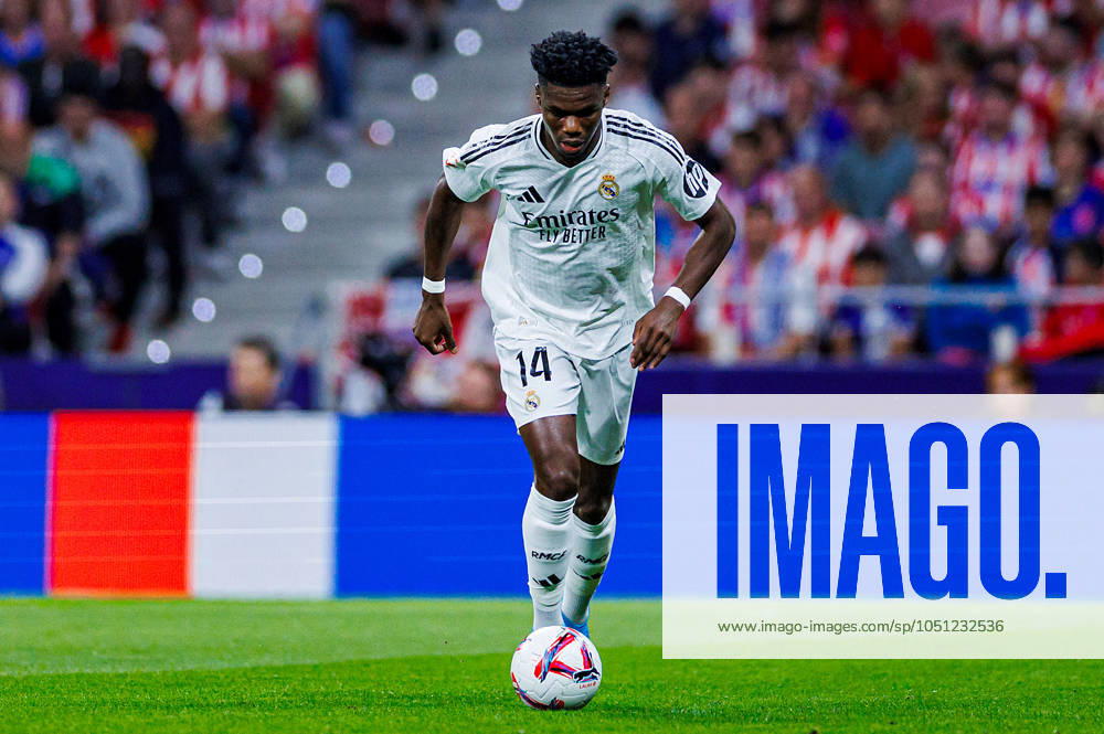 Soccer La Liga matchday 8 Atletico Madrid Real Madrid on 29 09 2024 at the Wanda Metropolitano in Madrid Aurelien Tchouameni Real