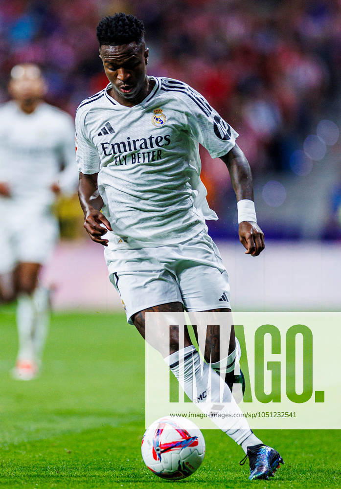 Soccer La Liga matchday 8 Atletico Madrid Real Madrid on 29 09 2024 at the Wanda Metropolitano in Madrid Vinicius Junior Real