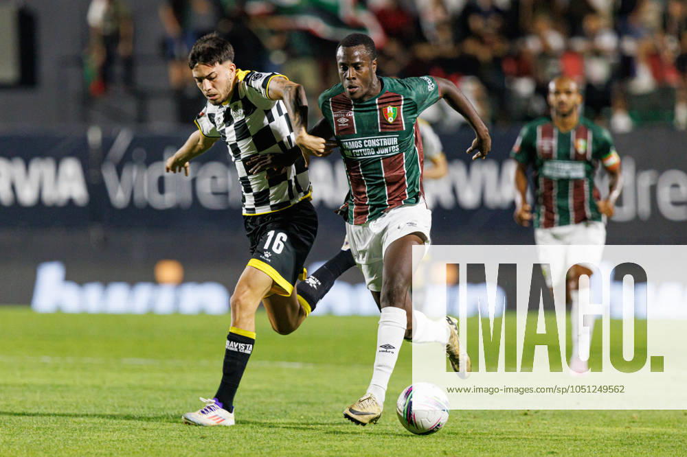 Joel Silva, Nilton Varela seen in action during Liga Portugal game between teams of CF Estrela Amadora and Boavista FC at Estadio Jose Gomes Amadora Estadio Jose Gomes Portugal