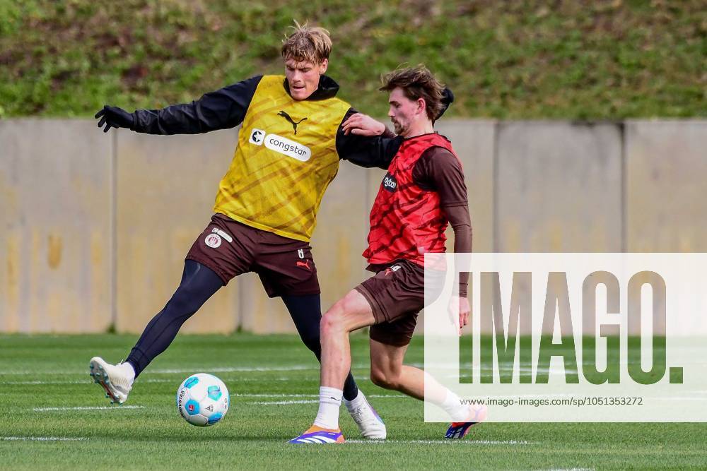 Eric Smith Connor Metcalfe Pauli Germany , Hamburg , Training ground at Kollaustrasse , Football , 1 Soccer Bundesliga , FC St Pauli