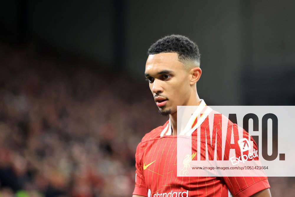 2nd October 2024; Anfield, Liverpool, Merseyside, England; Champions League Football, Liverpool versus Bologna; Trent Alexander-Arnold of Liverpool ActionPlus12699302 DavidxBlunsden Content restricted for UK based newspaper
