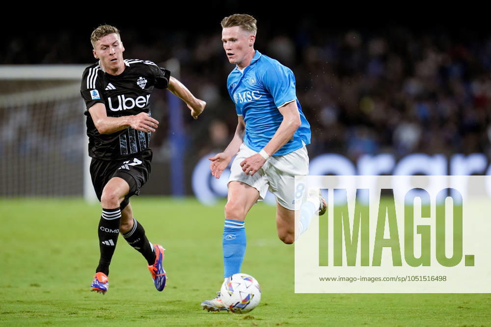 SSC Napoli v Como 1907 - Serie A Enilive Scott McTominay of SSC Napoli and Ignace Van Der Brempt of Como 1907 compete for the ball during the serie Serie A Enilive match between SSC Napoli and Como 1907 at Stadio Diego Armando Maradona on October 4, 2024 in Naples, Italy Naples Stadio Diego Armando Maradona Naples Italy