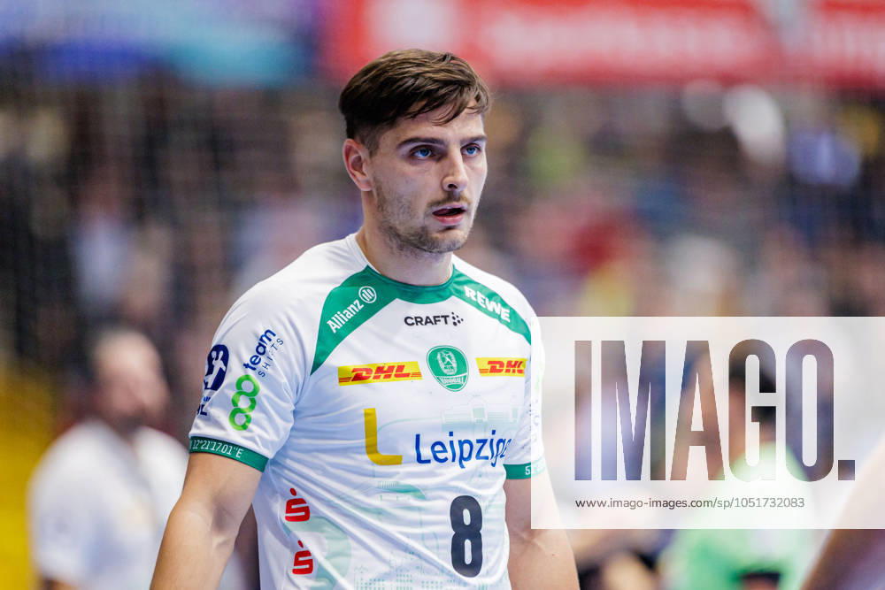 Lucas Krzikalla SC DHfK Leipzig, 08 is disappointed sad after 33 28 defeat GER, TBV Lemgo Lippe vs SC DHfK Leipzig, Handball, 1 Bundesliga, Matchday 5, Season 2024 2025, 06 10 2024 GER, TBV Lemgo Lippe vs SC DHfK Leipzig, Handball, 1 Bundesliga, Matchday 5, Season 2024 2025, 06 10 2024 Lemgo