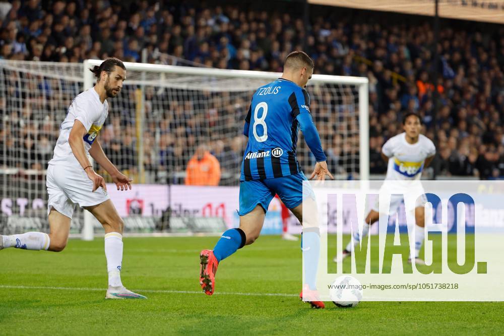 Sturm Graz v Club Brugge - UEFA Champions League KLAGENFURT, AUSTRIA - OCTOBER 02 : Burgess Christian defender of Royale Union Saint-Gilloise and Tzolis Christos forward of Club Brugge pictured during the UEFA Champions League phase matchday 2 match between Sturm Graz and Club Brugge at the Worthersee Stadion on October 2, 2024 in Klagenfurt, Austria, 02 10 2024 Klagenfurt Austria