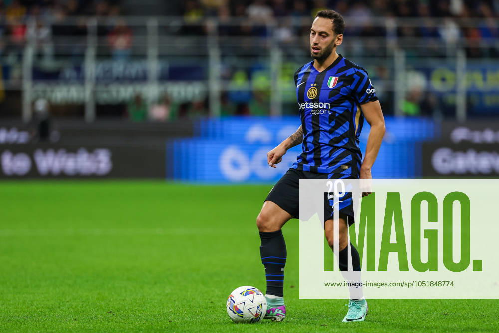 Hakan Calhanoglu of FC Internazionale seen in action during Serie A 2024 25 football match between FC Internazionale and Torino FC at San Siro Stadium Milan Italy on 05 October 2024. Milan Stadio Giuseppe Meazza Milan Italy