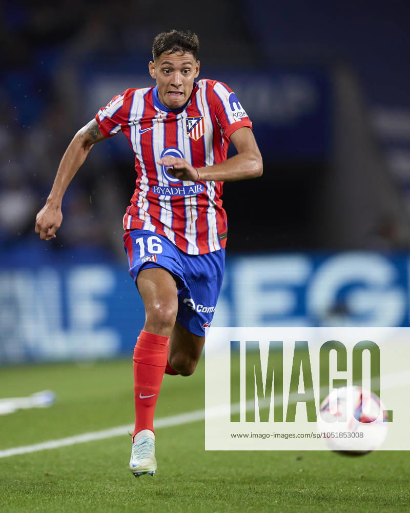 LaLiga EA Sports - Real Sociedad v Atletico de Madrid Nahuel Molina of Atletico de Madrid in action during the LaLiga EA Sports match between Real Sociedad and Atletico de Madrid at Reale Arena on October 6, 2024, in San Sebastian, Spain. San Sebastian Reale Arena Basque Country Spain RL_RSOvATM_000118