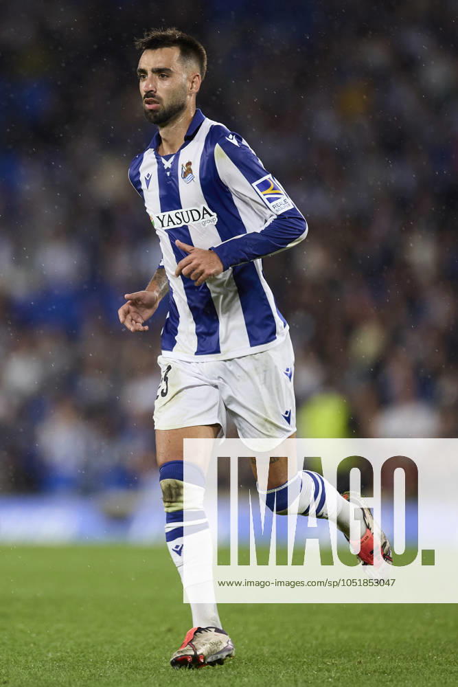 LaLiga EA Sports - Real Sociedad v Atletico de Madrid Brais Mendez of Real Sociedad looks on during the LaLiga EA Sports match between Real Sociedad and Atletico de Madrid at Reale Arena on October 6, 2024, in San Sebastian, Spain. San Sebastian Reale Arena Basque Country Spain RL_RSOvATM_000145