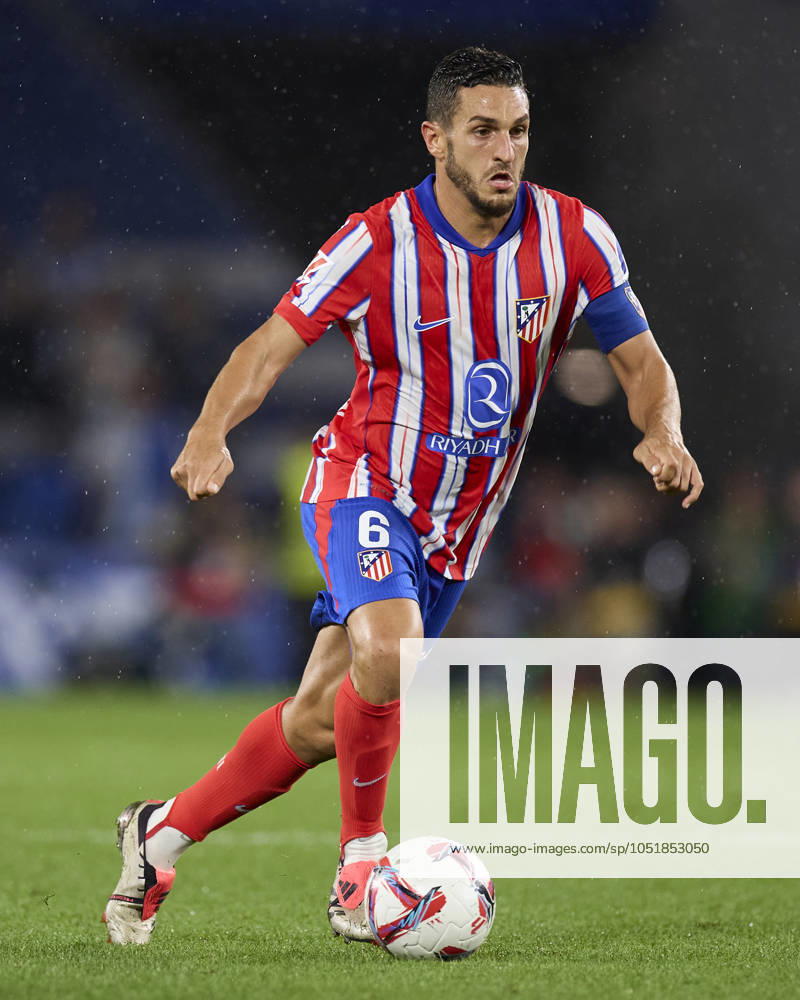 LaLiga EA Sports - Real Sociedad v Atletico de Madrid Koke Resurreccion of Atletico de Madrid in action during the LaLiga EA Sports match between Real Sociedad and Atletico de Madrid at Reale Arena on October 6, 2024, in San Sebastian, Spain. San Sebastian Reale Arena Basque Country Spain RL_RSOvATM_000148