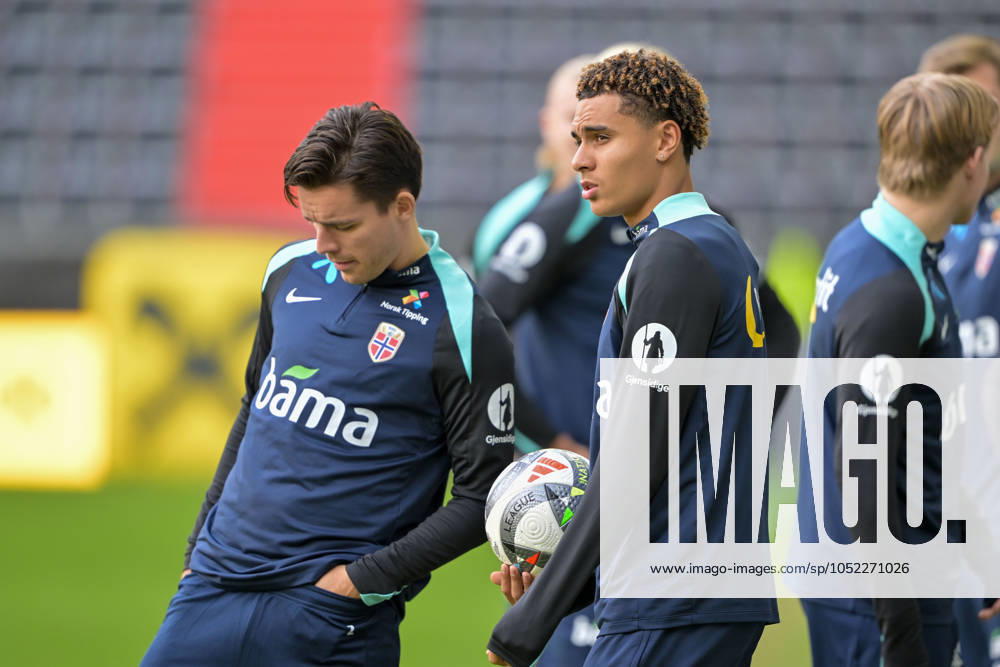 SOCCER - NL, AUT vs NOR LINZ,AUSTRIA,12.OCT.24 - SOCCER - UEFA Nations League, group stage, OEFB international match, Länderspiel, Nationalmannschaft Austria vs Norway, preview, training Team NOR. Image shows Antonio Eromonsele Nordby Nusa (NOR). GEPAxpictures xDanielaxMoser