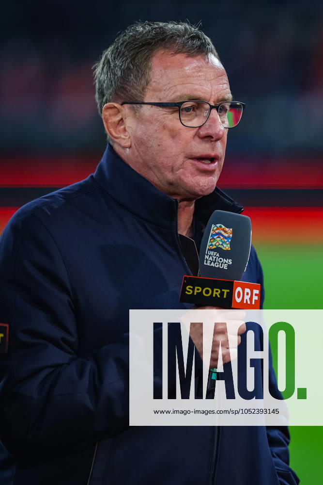 SOCCER - NL, AUT vs NOR LINZ,AUSTRIA,13.OCT.24 - SOCCER - UEFA Nations League, group stage, OEFB international match, Länderspiel, Nationalmannschaft Austria vs Norway. Image shows head coach Ralf Rangnick (AUT). GEPAxpictures xManuelxBinder