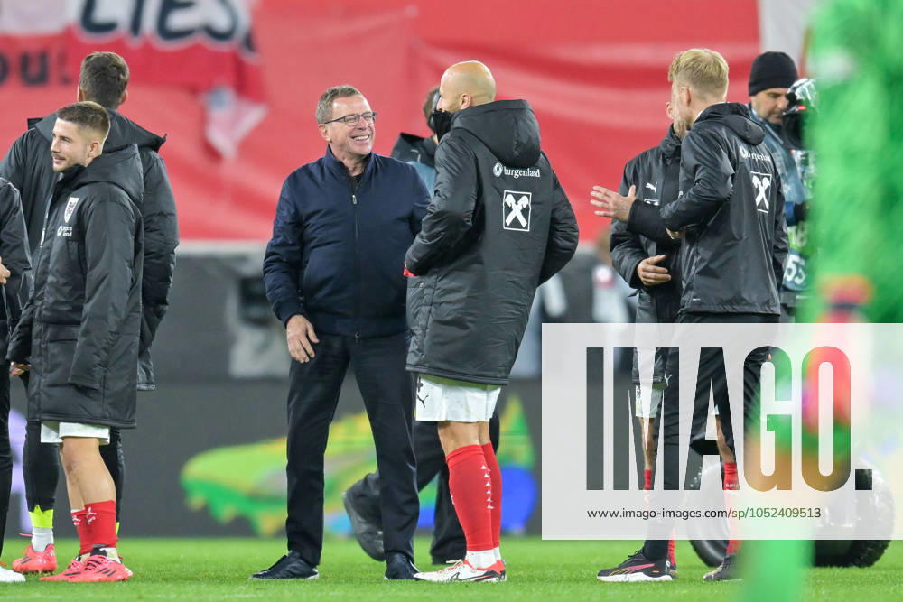 SOCCER - NL, AUT vs NOR LINZ,AUSTRIA,13.OCT.24 - SOCCER - UEFA Nations League, group stage, OEFB international match, Länderspiel, Nationalmannschaft Austria vs Norway. Image shows the rejoicing of head coach Ralf Rangnick (AUT). GEPAxpictures xDanielaxMoser