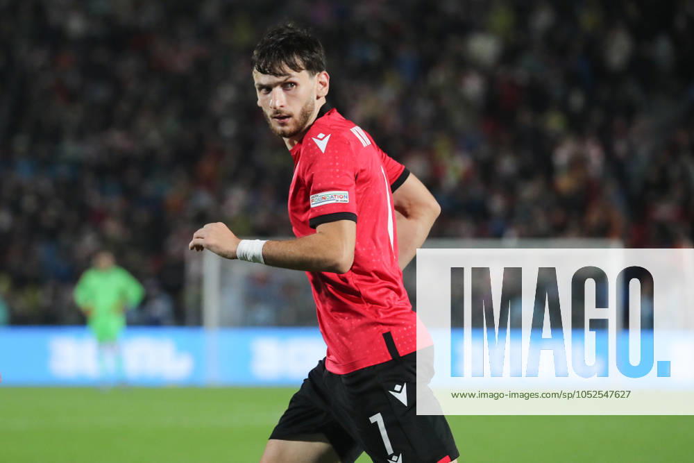 Khvicha Kvaratskhelia of Georgia during the UEFA Nations League match between Georgia and Albania at the Mikheil Meskhi Stadium on October 14, 2024 in Tbilisi, Georgia. Tbilisi Mikheil Meskhi Stadium, Ilia Chavchavadze Avenue, Zemo Vake, Vake, Vake District, Tbilisi, 1062, Georgia Georgia