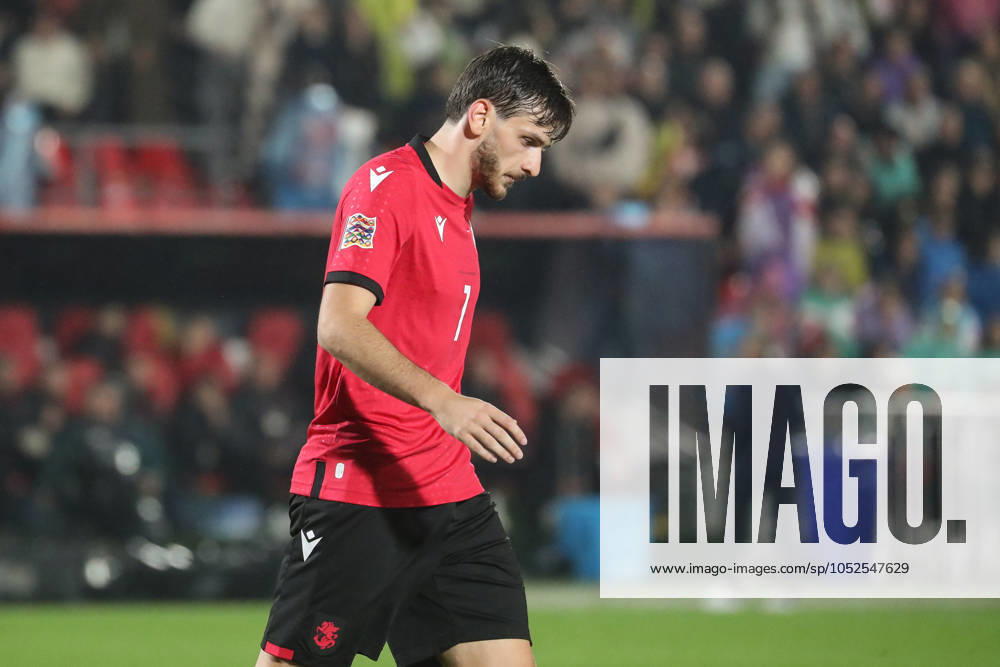 Khvicha Kvaratskhelia of Georgia during the UEFA Nations League match between Georgia and Albania at the Mikheil Meskhi Stadium on October 14, 2024 in Tbilisi, Georgia. Tbilisi Mikheil Meskhi Stadium, Ilia Chavchavadze Avenue, Zemo Vake, Vake, Vake District, Tbilisi, 1062, Georgia Georgia