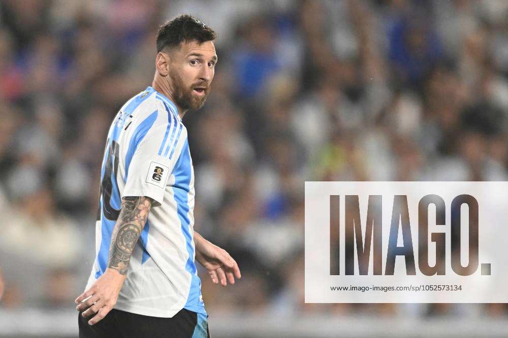 Lionel Messi of Argentina looks back during the FIFA World Cup, WM, Weltmeisterschaft, Fussball 2026 South American Qualifier match between Argentina and Bolivia at Estadio Mas Monumental Antonio Vespucio Liberti on October 15, 2024 in Buenos Aires, Argentina. Photo by D.Halisz SFSI Argentina v Bolivia - FIFA World Cup 2026 Qualifier