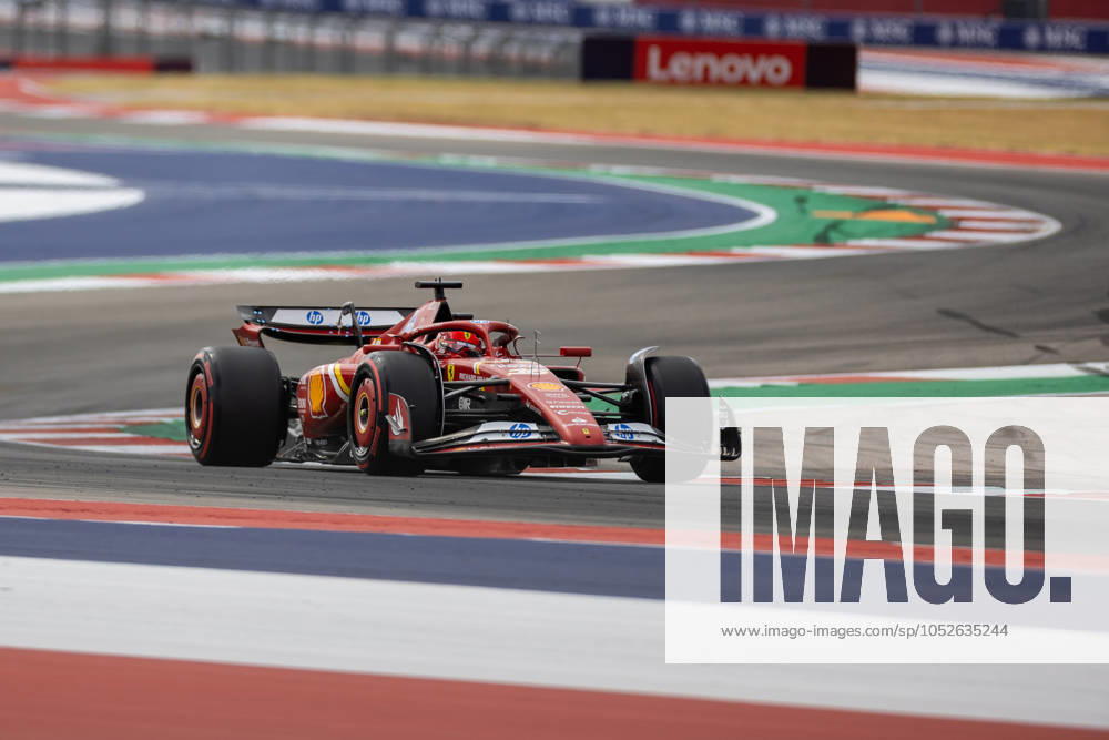 AUSTIN, TX - OCTOBER 18: Charles Leclerc (16) of Morocco and team Scuderia Ferrari drives during FP1 of the Formula 1 Pirelli United States Grand Prix on October 18, 2024 at the Circuit of The Americas in Austin, TX. (Photo by Bob Kupbens Icon Sportswire) AUTO: OCT 18 F1 Pirelli United States Grand Prix Icon2410182451