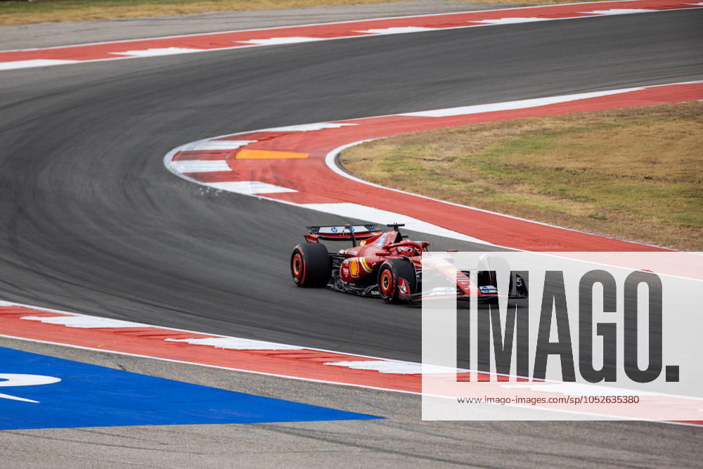 AUSTIN, TX - OCTOBER 18: Charles Leclerc (16) of Morocco and team Scuderia Ferrari drives during FP1 of the Formula 1 Pirelli United States Grand Prix on October 18, 2024 at the Circuit of The Americas in Austin, TX. (Photo by Bob Kupbens Icon Sportswire) AUTO: OCT 18 F1 Pirelli United States Grand Prix Icon2410182731