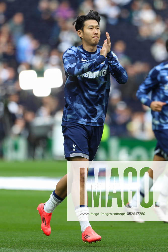 Tottenham Hotspur FC v West Ham United FC Heung-Min Son of Tottenham Hotspur warm up ahead of during the Tottenham Hotspur FC v West Ham United FC English Premier League match at the Tottenham Hotspur Stadium, London, England, United Kingdom on 19 October 2024 Editorial use only. All images are copyright Every Second Media Limited. No images may be reproduced without prior permission. All rights reserved. Premier League and Football League images are subject to licensing agreements with Football DataCo Limited. see https: www.football-dataco.com