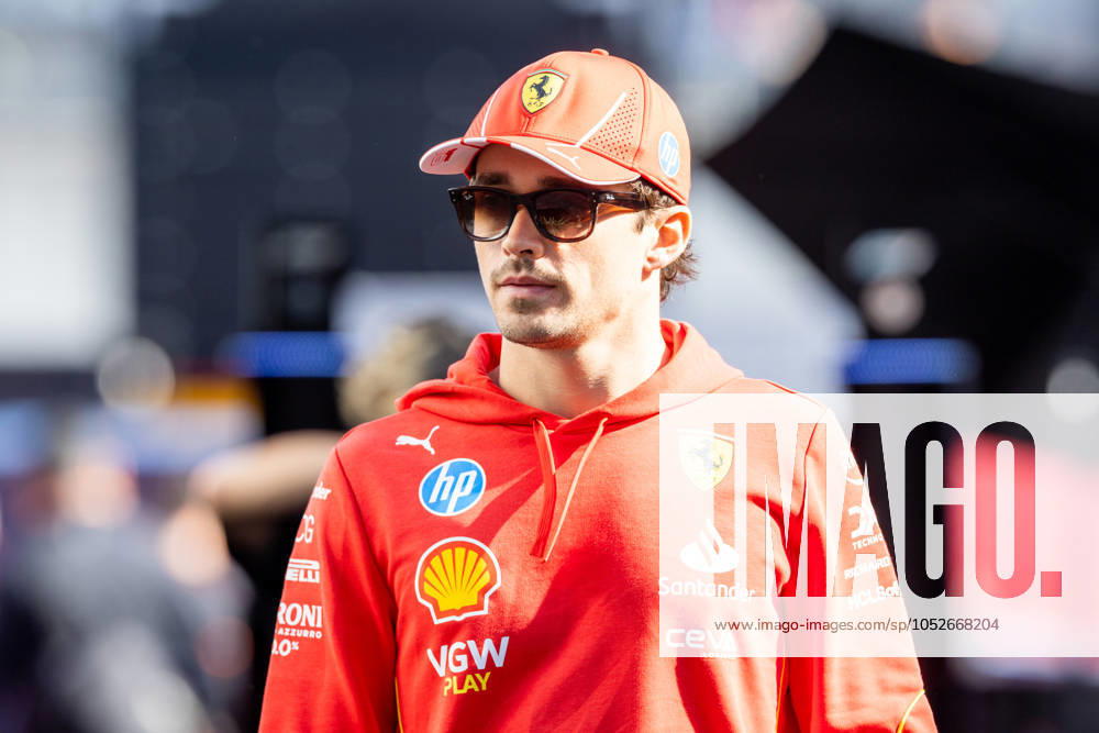 AUSTIN, TX - OCTOBER 19: Charles Leclerc (16) of Morocco and team Scuderia Ferrari enters the paddock before the Sprint Race at the Formula 1 Pirelli United States Grand Prix on October 19, 2024 at the Circuit of The Americas in Austin, TX. (Photo by Bob Kupbens Icon Sportswire) AUTO: OCT 19 F1 Pirelli United States Grand Prix Icon2410190661
