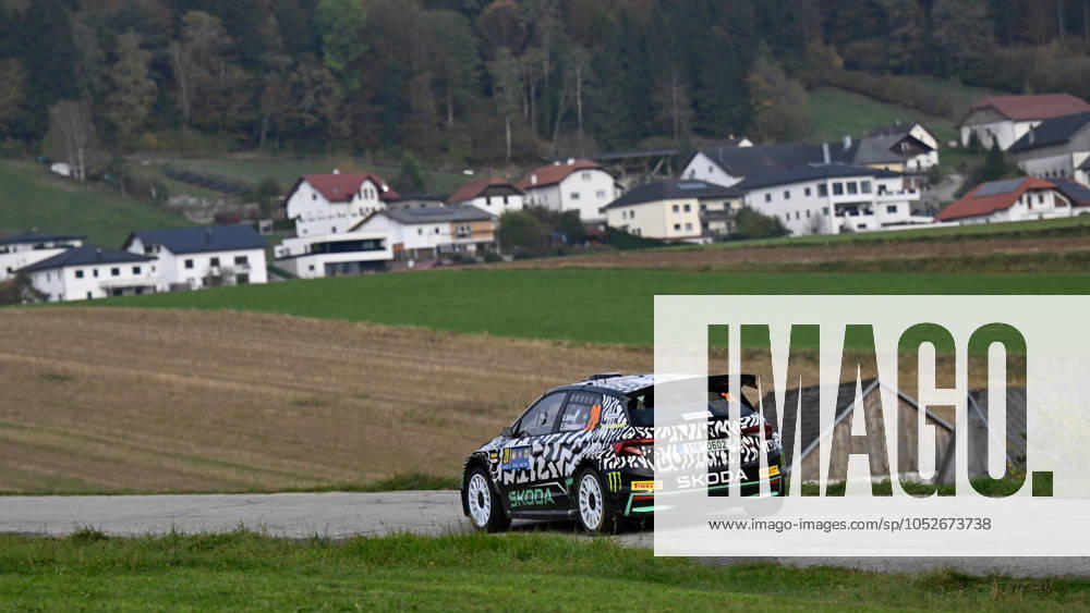 Driver Oliver Solber And Co-Driver Elliott Edmondson Of The Team Toksport Wrt 2 ,Skoda Fabia Rs Rally2,They Face 3rdThe Day Of The Race During Fia World Rally Championship WRC, Motorsport Rallye, WM Central European Rally 2024 19 Oct, Bad Griesbach, Germany