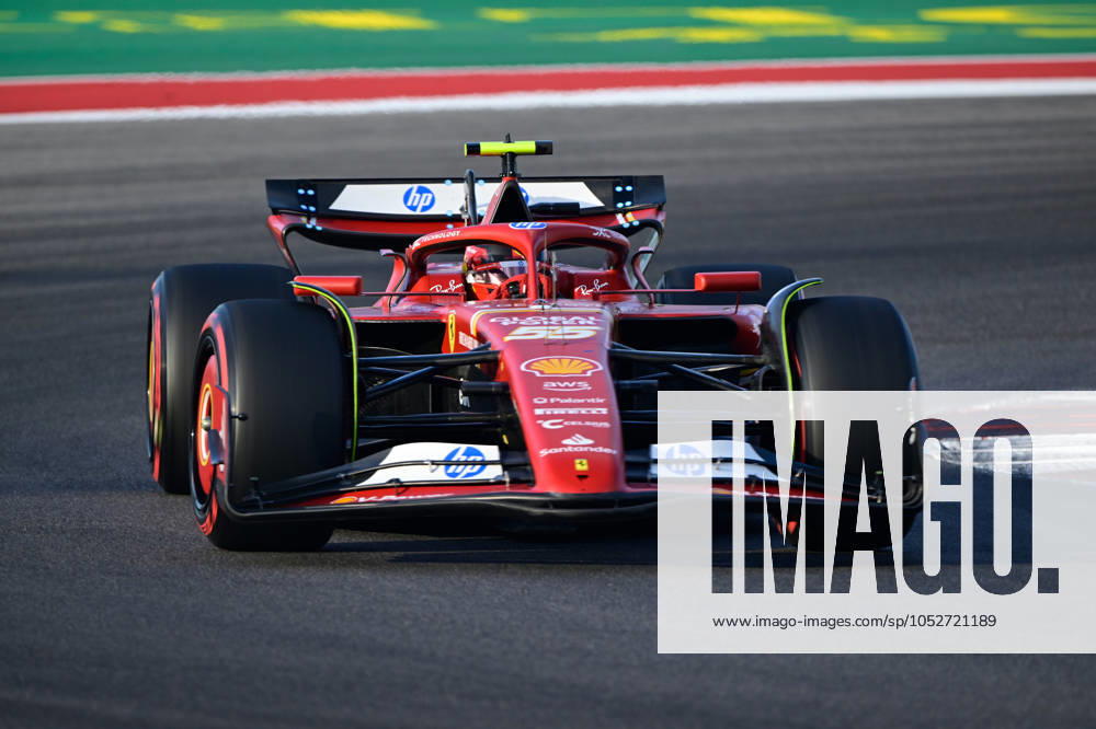 Motorsport FIA Formula 1, Grand Prix of the USA 2024, v l Qualifying Carlos Sainz Ferrari starting number 55 FIA REGULATIONS PROHIBIT ANY USE OF PHOTOGRAPHS as IMAGE SEQUENCES and or QUASI VIDEO Austin
