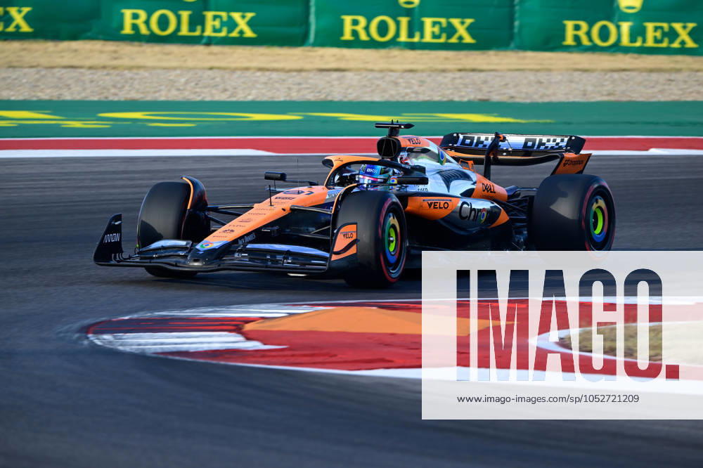 Motorsport FIA Formula 1, Grand Prix of the USA 2024, v l Qualifying Oscar Piastri McLaren starting number 81 FIA REGULATIONS PROHIBIT ANY USE OF PHOTOGRAPHS as IMAGE SEQUENCES and or QUASI VIDEO Austin