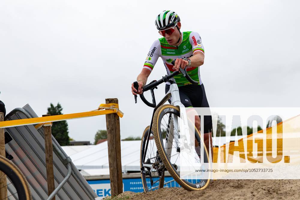 Belgian Joran Wyseure pictured in action during the men elite race of the Cyclocross Ruddervoorde, Sunday 20 October 2024 in Oostkamp, the first stage of the Superprestige cyclocross cycling competition. KURTxDESPLENTER x103107680x