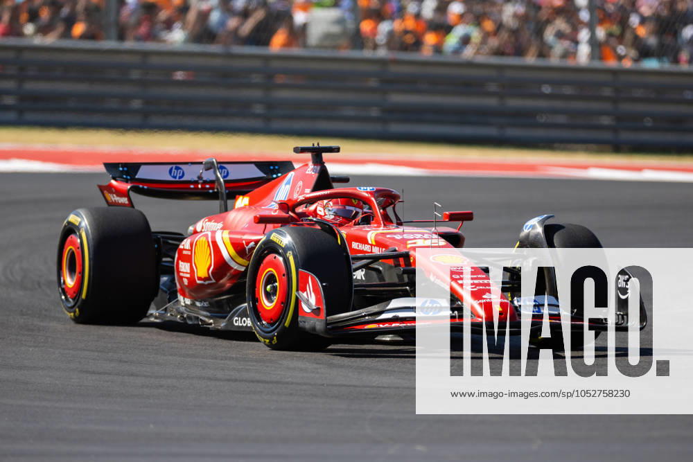 AUSTIN, TX - OCTOBER 20: Charles Leclerc (16) of Morocco and team Scuderia Ferrari during the Formula 1 Pirelli United States Grand Prix on October 20, 2024 at the Circuit of The Americas in Austin, TX. (Photo by Bob Kupbens Icon Sportswire)(Photo by Bob Kupbens Icon Sportswire) AUTO: OCT 20 F1 Pirelli United States Grand Prix Icon2410201101