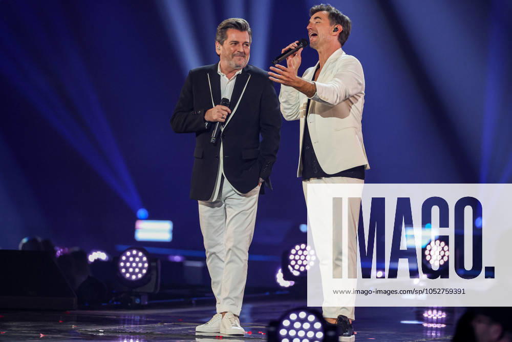 Schlagerbooom 2024 Alles sparkelt Alles glitzert on 19 10 2024 in the Westfalenhalle in Dortmund Thomas Anders and Florian Silbereisen MH