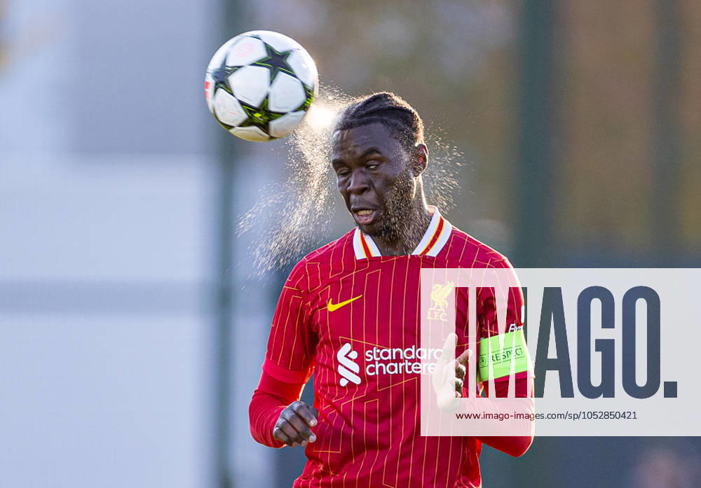 KW43 Football - UEFA Youth League - League Phase - RB Leipzig Under-19 s v Liverpool FC Under-19 s LEIPZIG, GERMANY - Wednesday, October 23, 2024: Liverpool s captain Amara Nallo during the UEFA Youth League Matchday 3 game between RB Leipzig Under-19 s and Liverpool FC Under-19 s at Stadion am Cottaweg. (Photo by David Rawcliffe Propaganda) LEIPZIG Festplatz Cottaweg SAXONY GERMANY