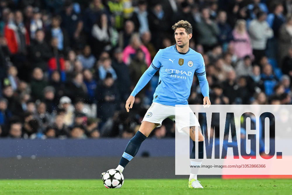 UEFA Champions League, League Stage Manchester City v Sparta Prague John Stones of Manchester City in action during the UEFA Champions League, League Stage Manchester City v Sparta Prague at Etihad Stadium, Manchester, United Kingdom, 23rd October 2024 (Photo by Cody Froggatt News Images) Manchester Etihad Stadium Manchester United, ManU Kingdom