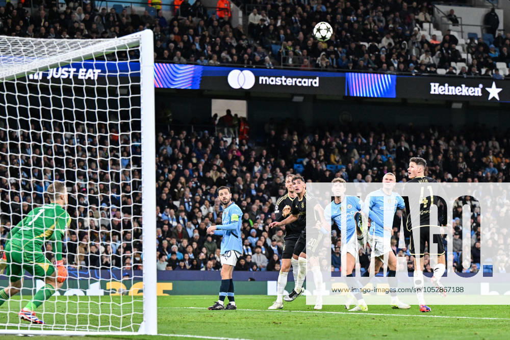 UEFA Champions League, League Stage Manchester City v Sparta Prague John Stones of Manchester City scores a goal to make it 3-0 during the UEFA Champions League, League Stage Manchester City v Sparta Prague at Etihad Stadium, Manchester, United Kingdom, 23rd October 2024 (Photo by Cody Froggatt News Images) Manchester Etihad Stadium Manchester United, ManU Kingdom