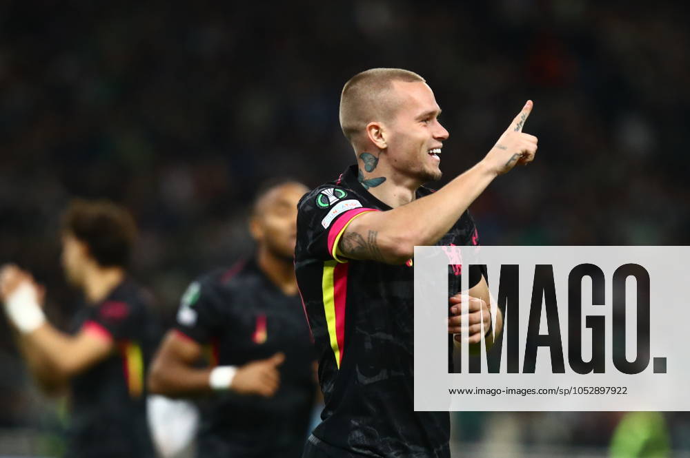 Mykhailo Mudryk of of Chelsea celebrates during the UEFA Conference League league phase matchday 2 soccer match between Panathinaikos and Chelsea held in Olympic Athletic Center of Athens in Athens, Greece, 24 October 2024. IMAGO ONE INCH PRODUCTIONS ATHENS Greece