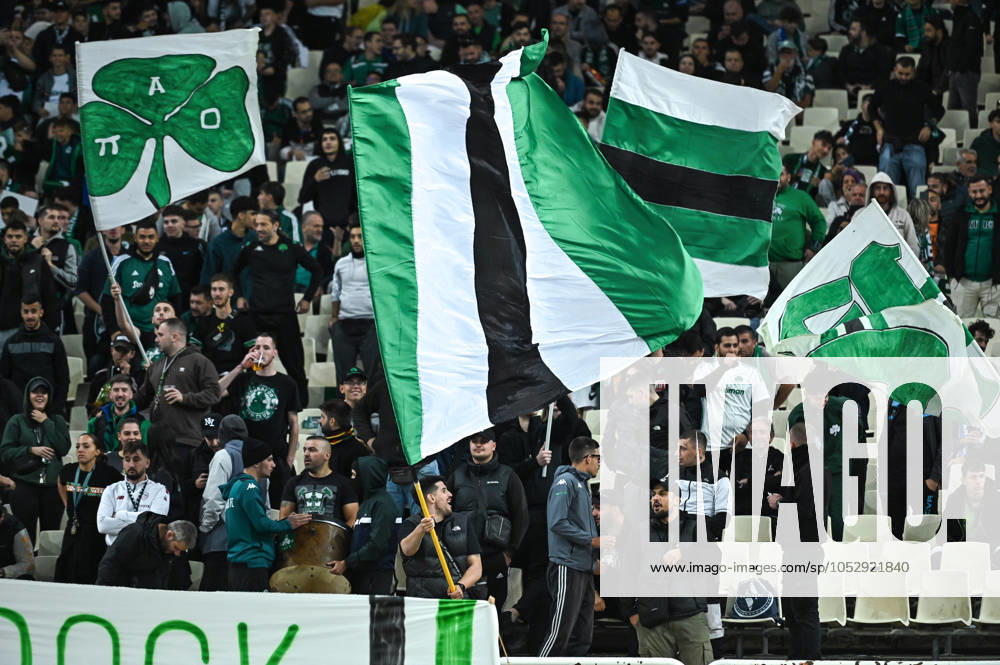 Panathinaikos FC v Chelsea FC - UEFA Conference League 2024 25 League Phase MD2 Panathinaikos supporters have fun during the Conference League, Matchday 2 match between Panathinaikos and Chelsea at OAKA Stadium in Athens, Greece, on October 24, 2024. Athens Greece