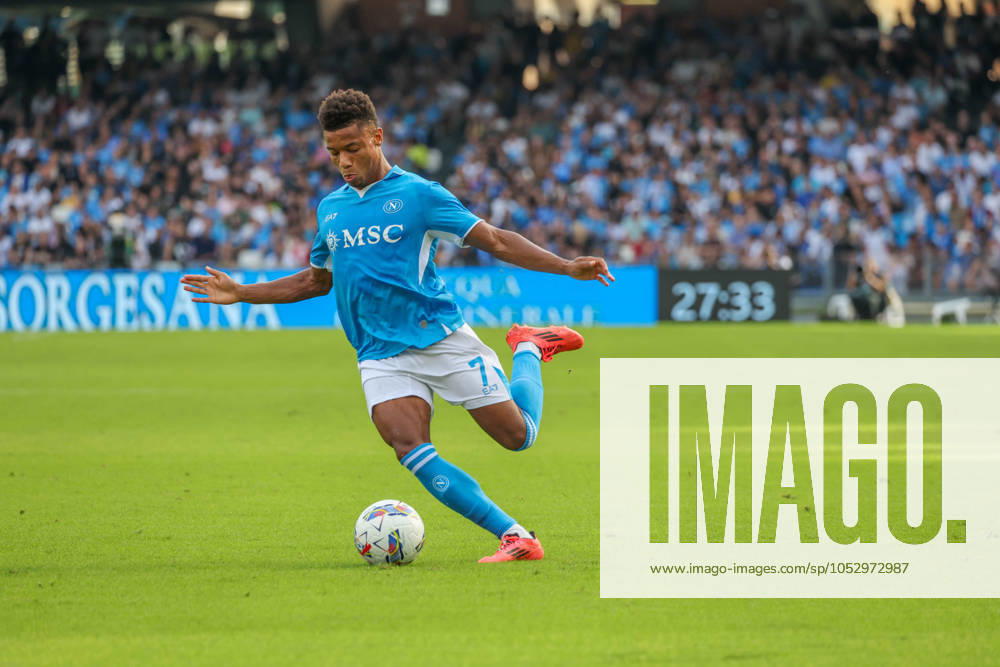 During the football match of 26 10 2024, valid for the Italian Serie A championship - 2024 25 in Naples at the Diego Armando Maradona Stadium between SSC Napoli vs FC Lecce.In the photo: David Neres of SSC Napoli Napoli ITALIA - ZUMAs236 20241026_aap_s236_033