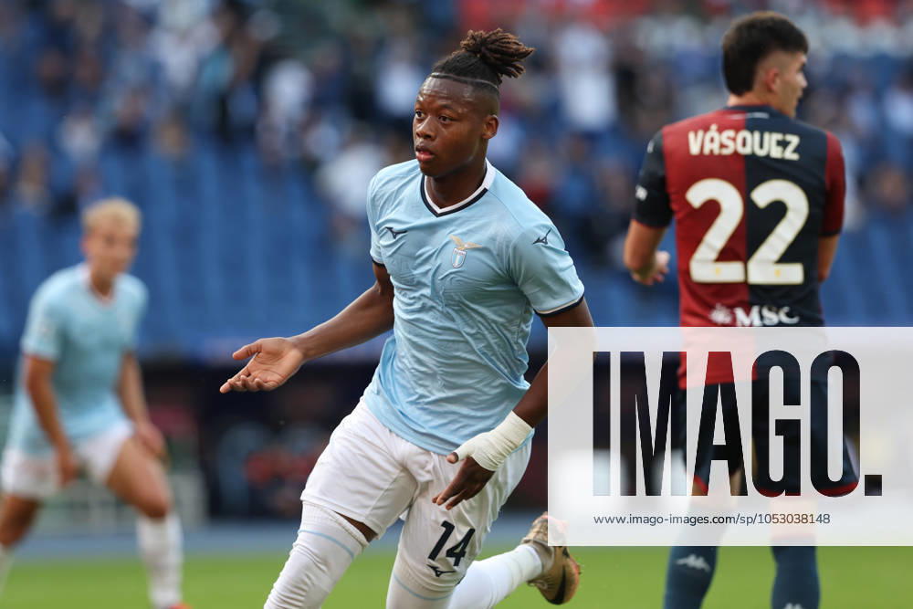 Rome, Italy 27.10.2024 : Tijjani Noslin of Lazio score the goal and celebrate with the team during Italian football championship Serie A Enilive 2024-2025 match SS Lazio vs Genoa FC at Stadio Olimpico in Rome on October 27, 2024.