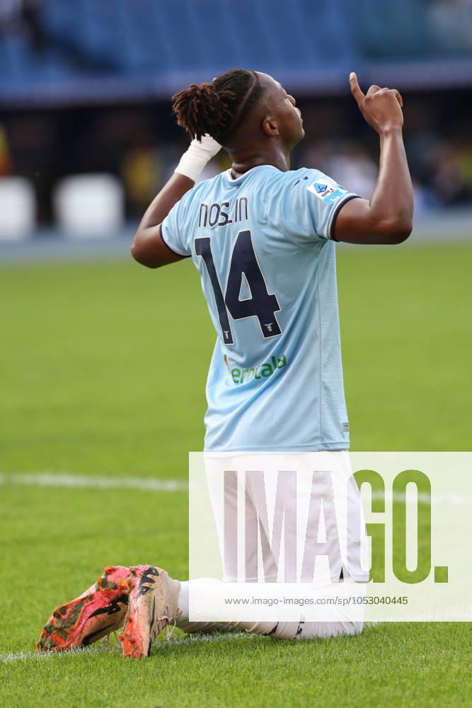 Rome, Italy 27.10.2024 : Tijjani Noslin of Lazio score the goal and celebrate with the teamduring Italian football championship Serie A Enilive 2024-2025 match SS Lazio vs Genoa FC at Stadio Olimpico in Rome on October 27, 2024.