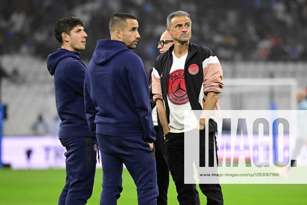 L Olympique de Marseille reçoit le Paris Saint Germain en clôture de la neuvième journée de Ligue 1 McDonald s. Luis Enrique (entraîneur Paris Saint Germain) FOOTBALL : Olympique de Marseille VS Paris Saint Germain - Ligue 1 McDonald s - 27 10 2024 WilliamCannarella Panoramic